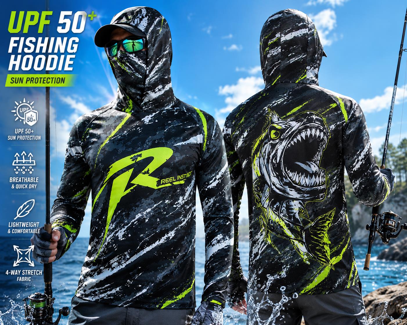 Outdoor Sun Protective Long Sl - Fishing Mask Sun Protection review and price